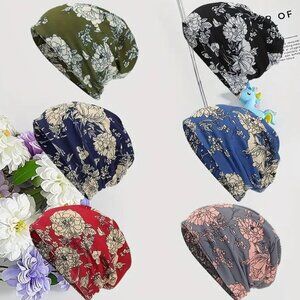 FLORAL PRINT BEANIES in 6 Colors!